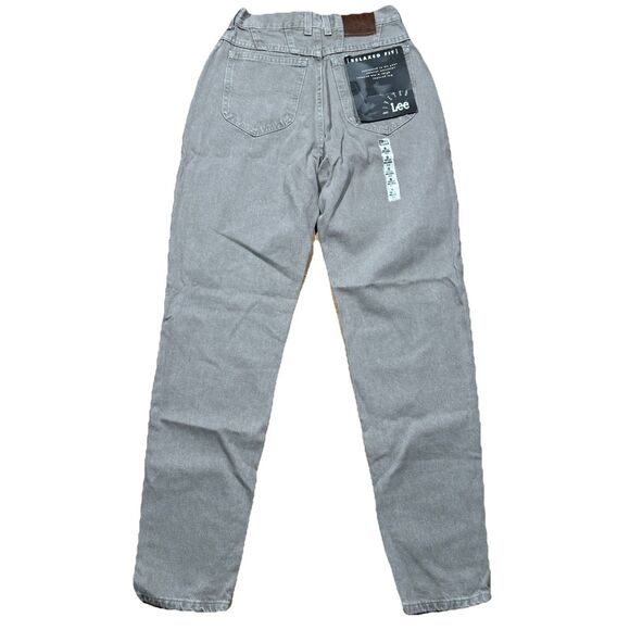 Vintage Lee Riveted Relaxed Fit Women’s 8 Gray Tapered Leg Jeans 26x32 USA NWTS - Picture 3 of 8
